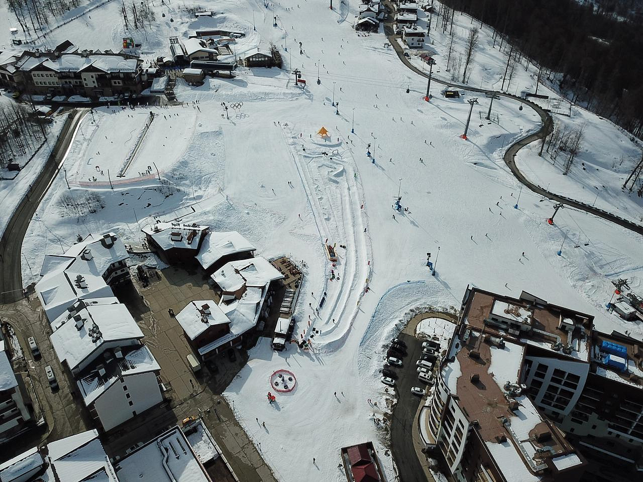 Зимний тюбинг, фото 4 - круглогодичный курорт «Роза Хутор»